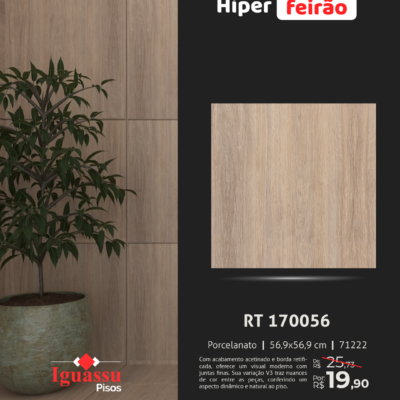 Piso Vivence RT 170056 56x56 Acetinado