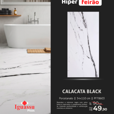 Revestimento Porto Ferreira Calacata Black 54x110