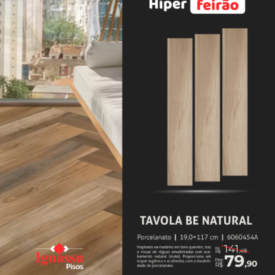 Porcelanato Portinari Tavola BE 19,0x117,0 Natural