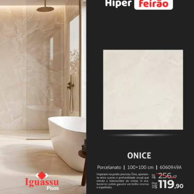 Porcelanato Portinari Onice AL 100x100 Polido