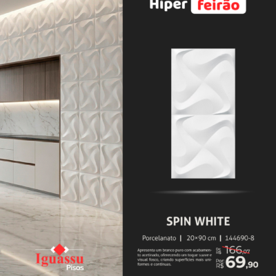 Porcelanato Incepa Spin White 30x60 Acetinado