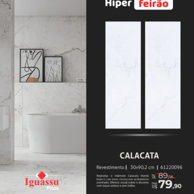 Revestimento Incepa Calacata Acetinado 30x90,2