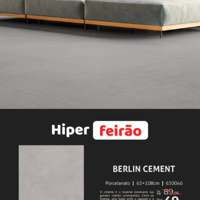 Porcelanato Villagres Berlin Gray 63x108 Natural