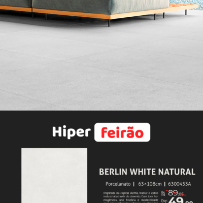 Porcelanato Villagres Berlin White 63x108 Natural