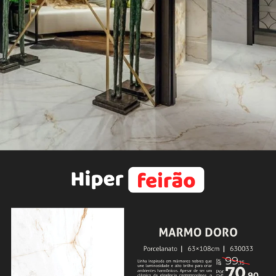 Porcelanato Villagres Marmo Doro 63x108 Acetinado