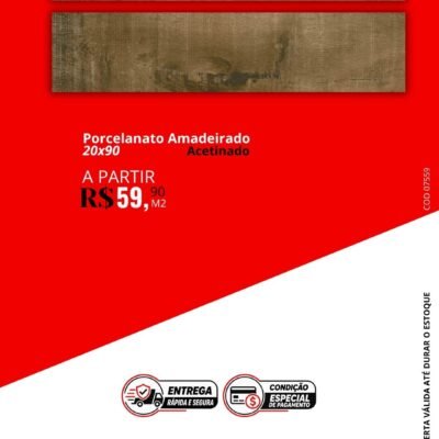Porcelanato Acetinado 20x120
