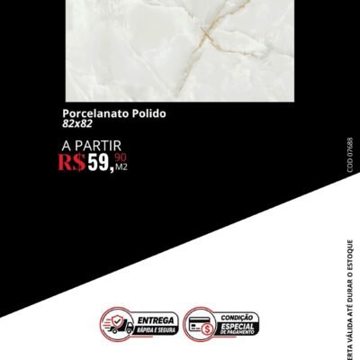 Porcelanato Polido 82x82