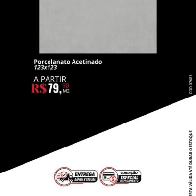 Porcelanato Acetinado 123x123